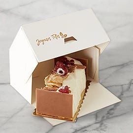 Boîte à bûche de Noël blanche  Emballage pâtisserie événementiel Noël