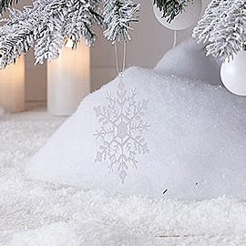 CJBIN Lot de 2 tapis de neige de Noël, tapis de neige artificiels