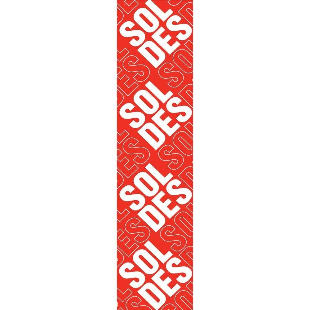 Affiche soldes 20x86 cm rouge Affiche soldes 20x86 cm rouge