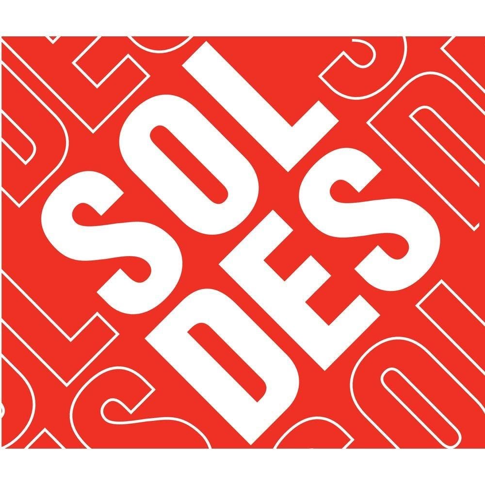 Affiche soldes 80x60 cm rouge Affiche soldes 80x60 cm rouge