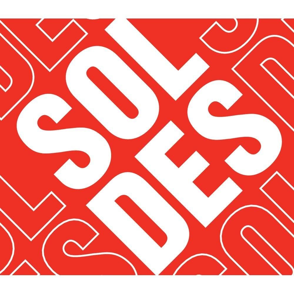 Affiche soldes 40x40 cm rouge Affiche soldes 40x40 cm rouge