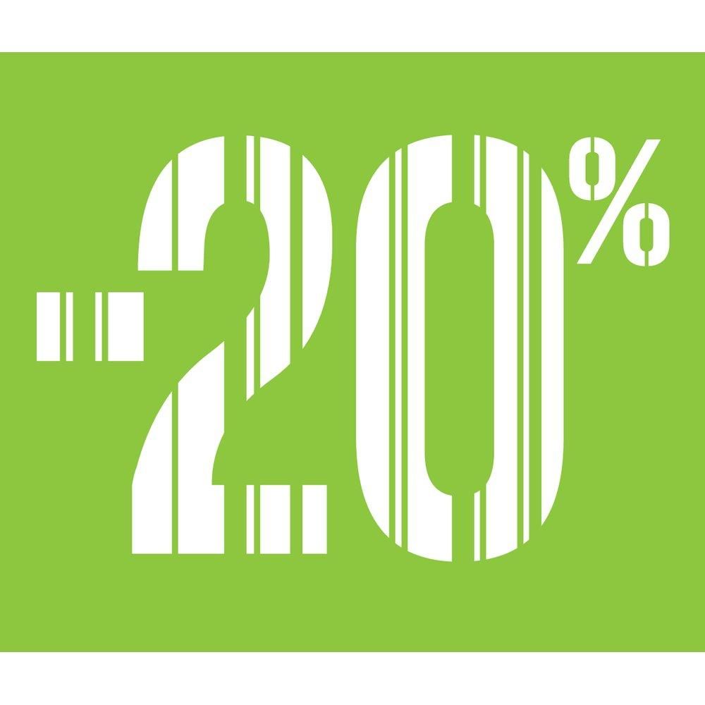 Affiche - 20% gencod vert 40 x 40 cm Affiche - 20% gencod vert 40 x 40 cm
