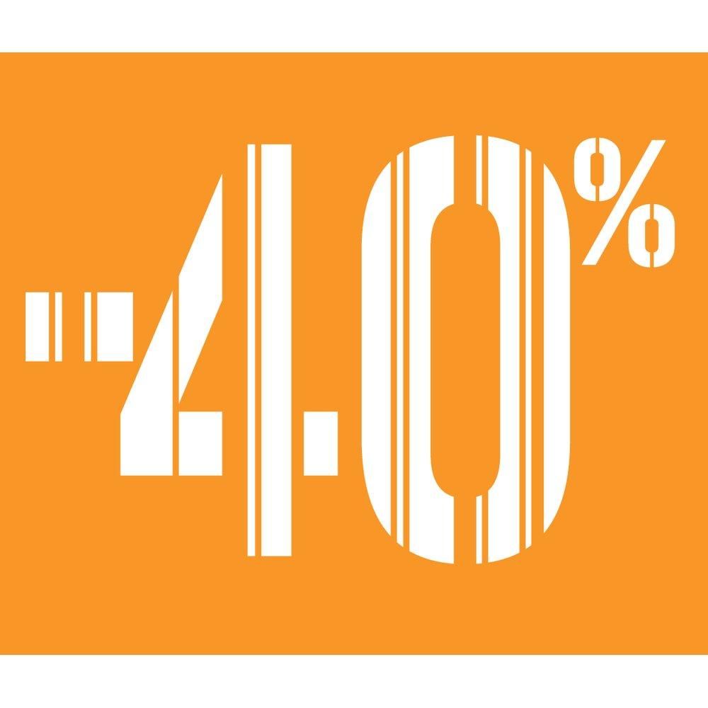 Affiche - 40% gencod orane 40 x 40 cm Affiche - 40% gencod orane 40 x 40 cm