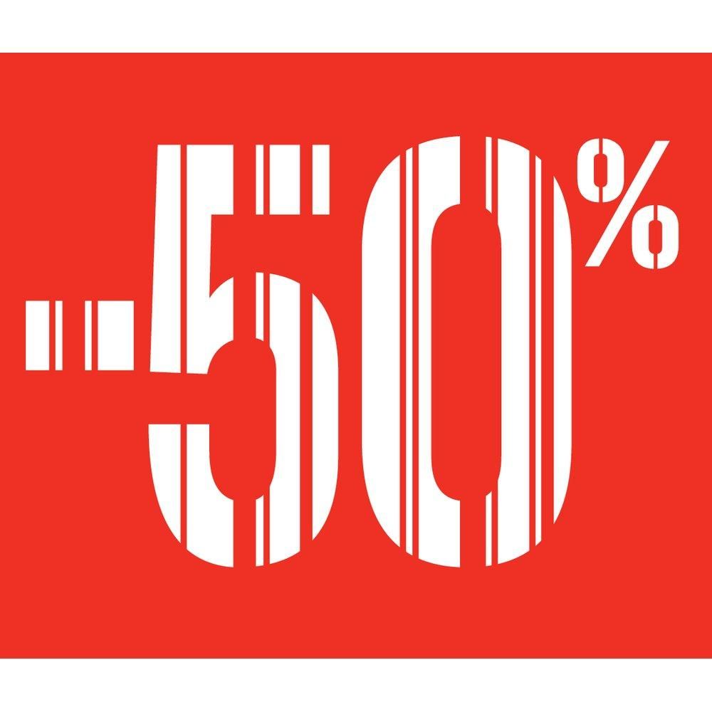 Affiche - 50% gencod rouge 40 x 40 cm Affiche - 50% gencod rouge 40 x 40 cm