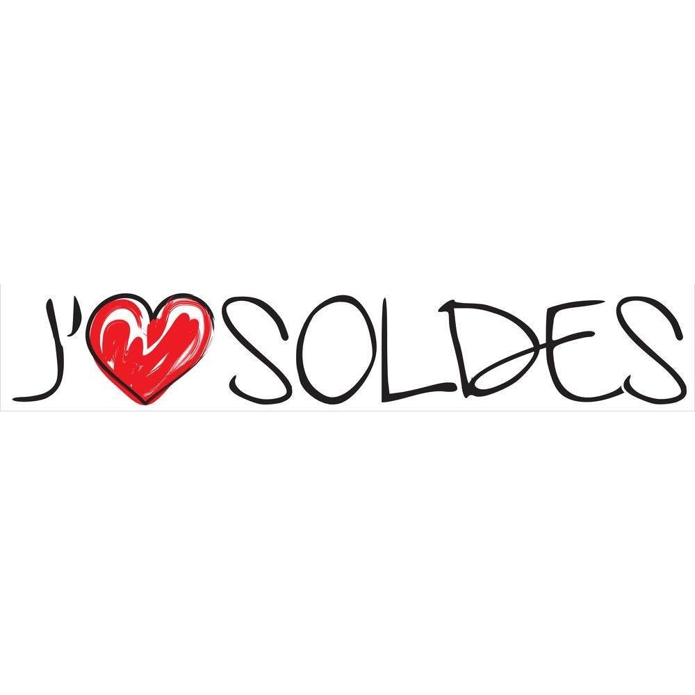 Affiche j'aime les soldes 168x30 cm Affiche j'aime les soldes 168x30 cm