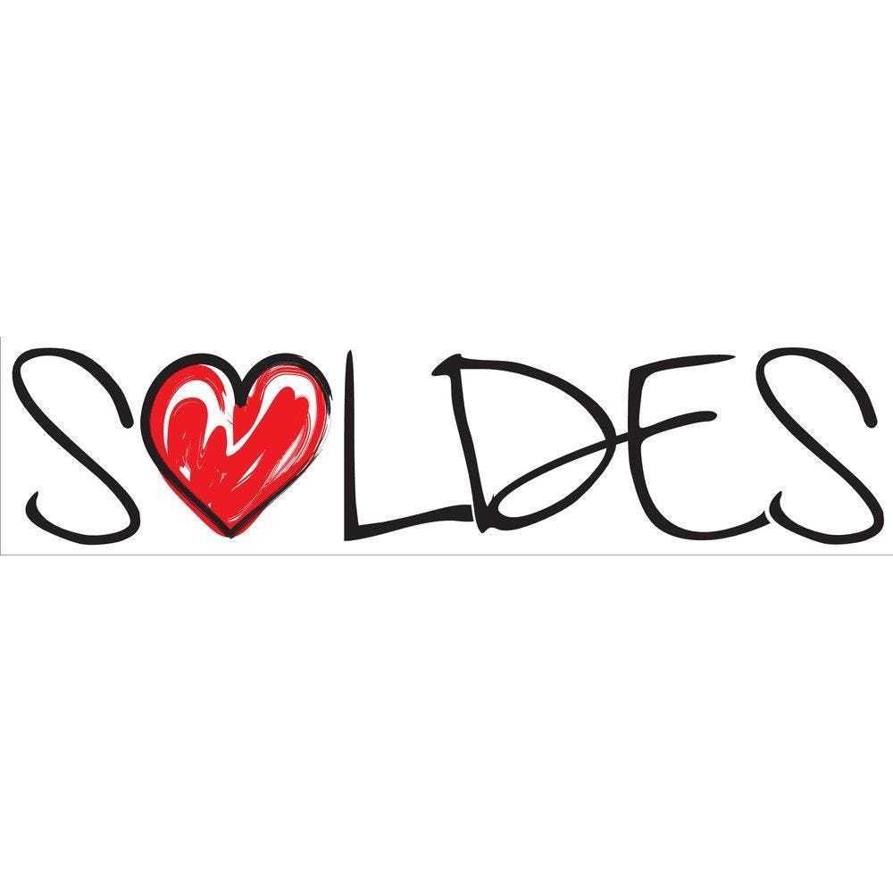 Affiche j'aime les soldes 86x20 cm Affiche j'aime les soldes 86x20 cm