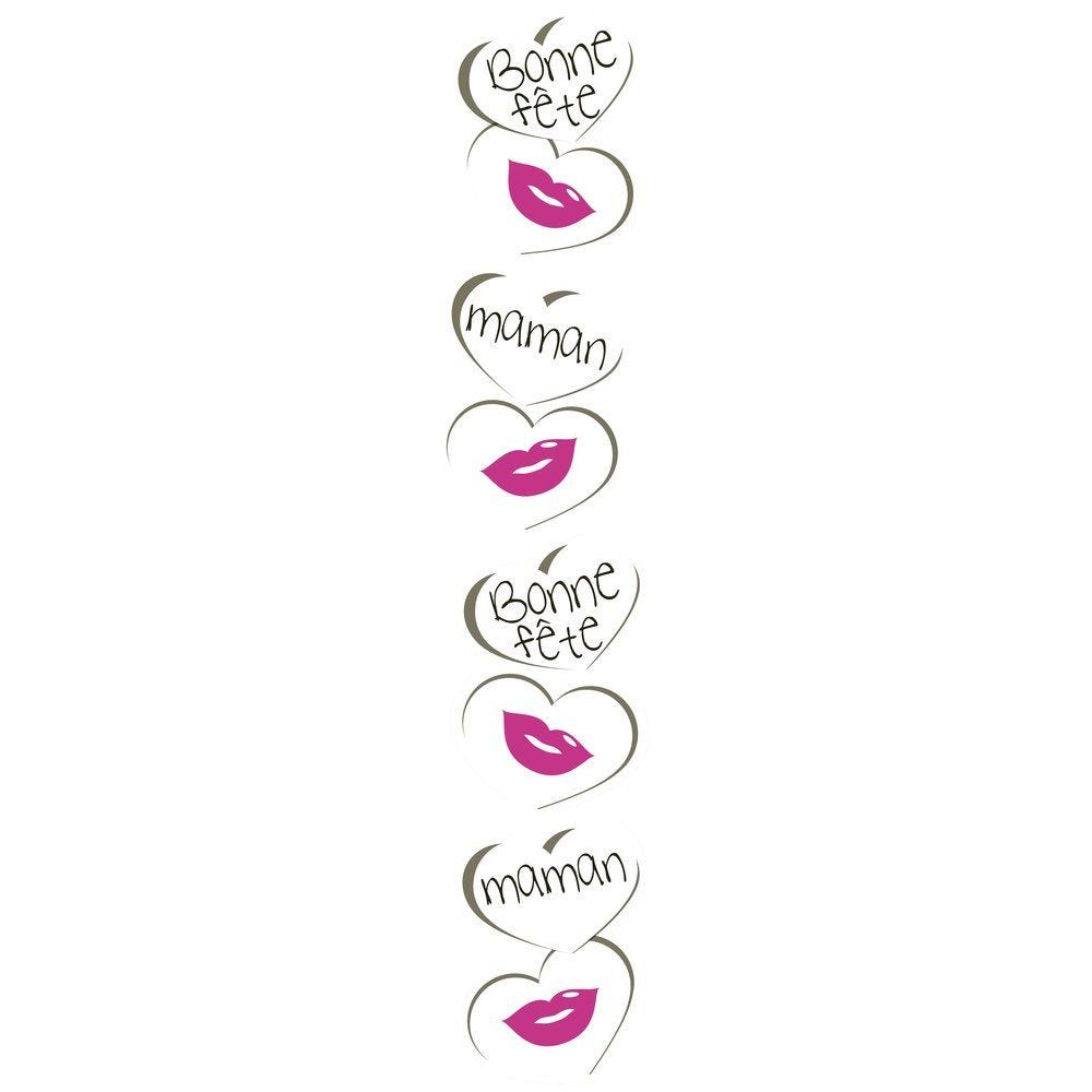 Guirlande  6 coeurs 100X15CM