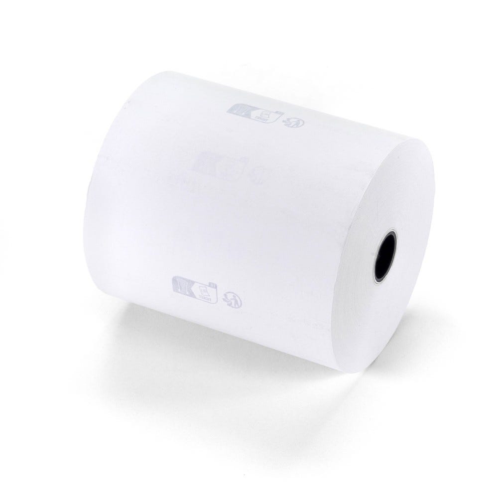 Bobine pour caisse enregistreuse 80mm x Ø80xØ12mm longueur 74m - par 20 Bobine pour caisse enregistreuse 80mm x Ø80xØ12mm longueur 74m - par 20