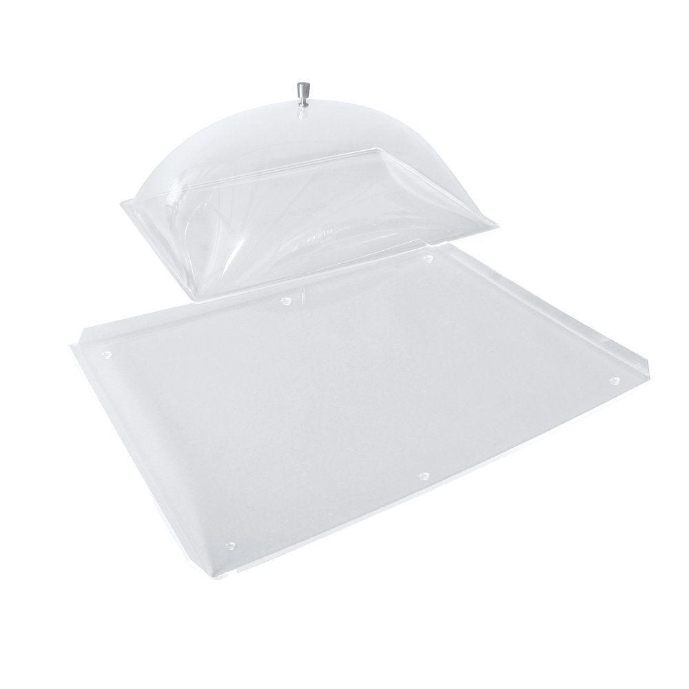 Cloche de protection transparent avec plateau L.44xP.34xH19 cm Cloche de protection transparent avec plateau L.44xP.34xH19 cm