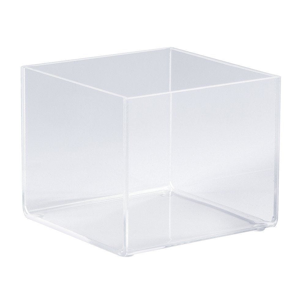 Bac de présentation plexi carré 12x12x10cm Bac de présentation plexi carré 12x12x10cm