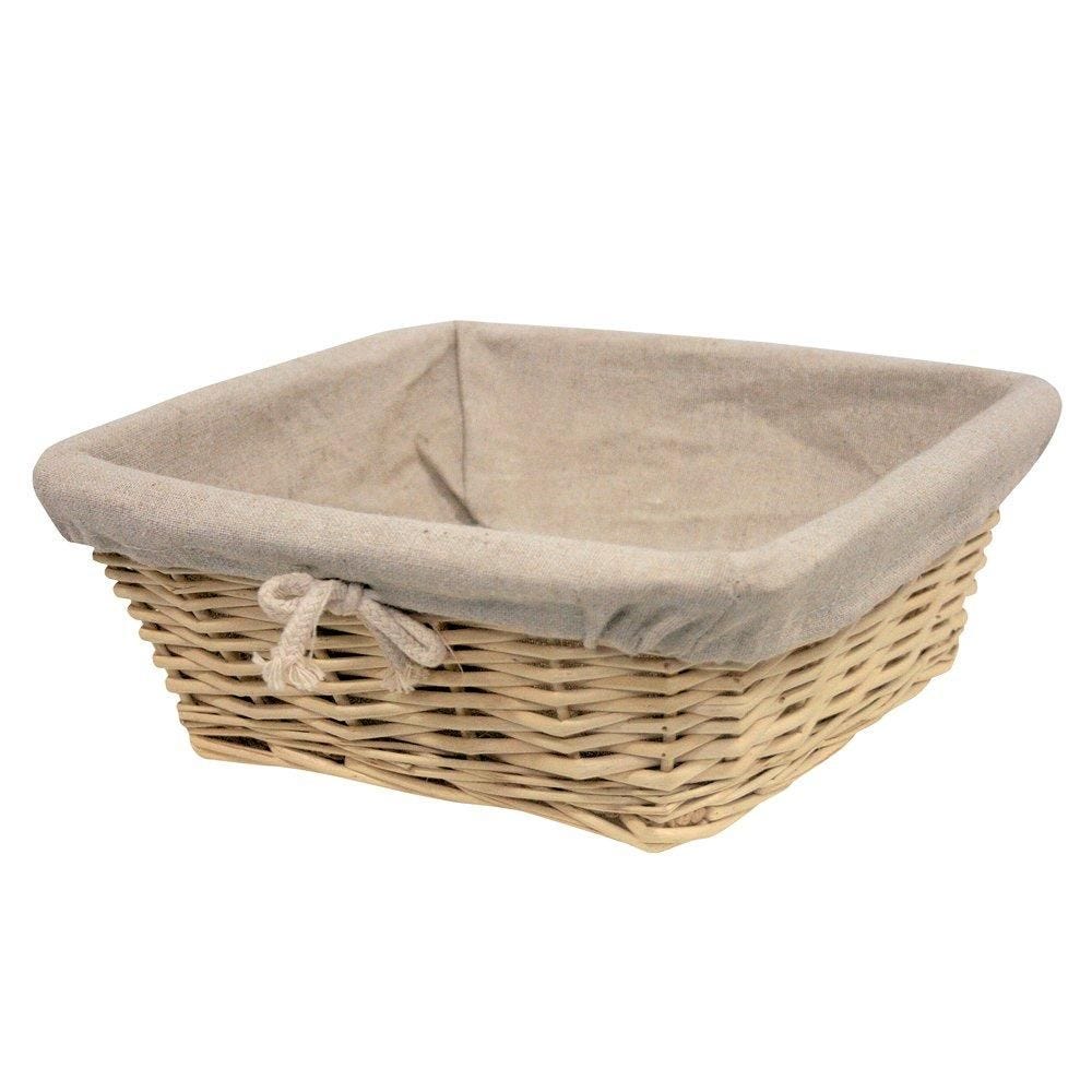 Banneton carré en osier naturel 25x25cm - par 6 Banneton carré en osier naturel 25x25cm - par 6