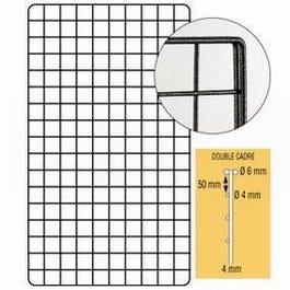 Grille double cadre 150x80cm - gris martelé Grille double cadre 150x80cm - gris martelé
