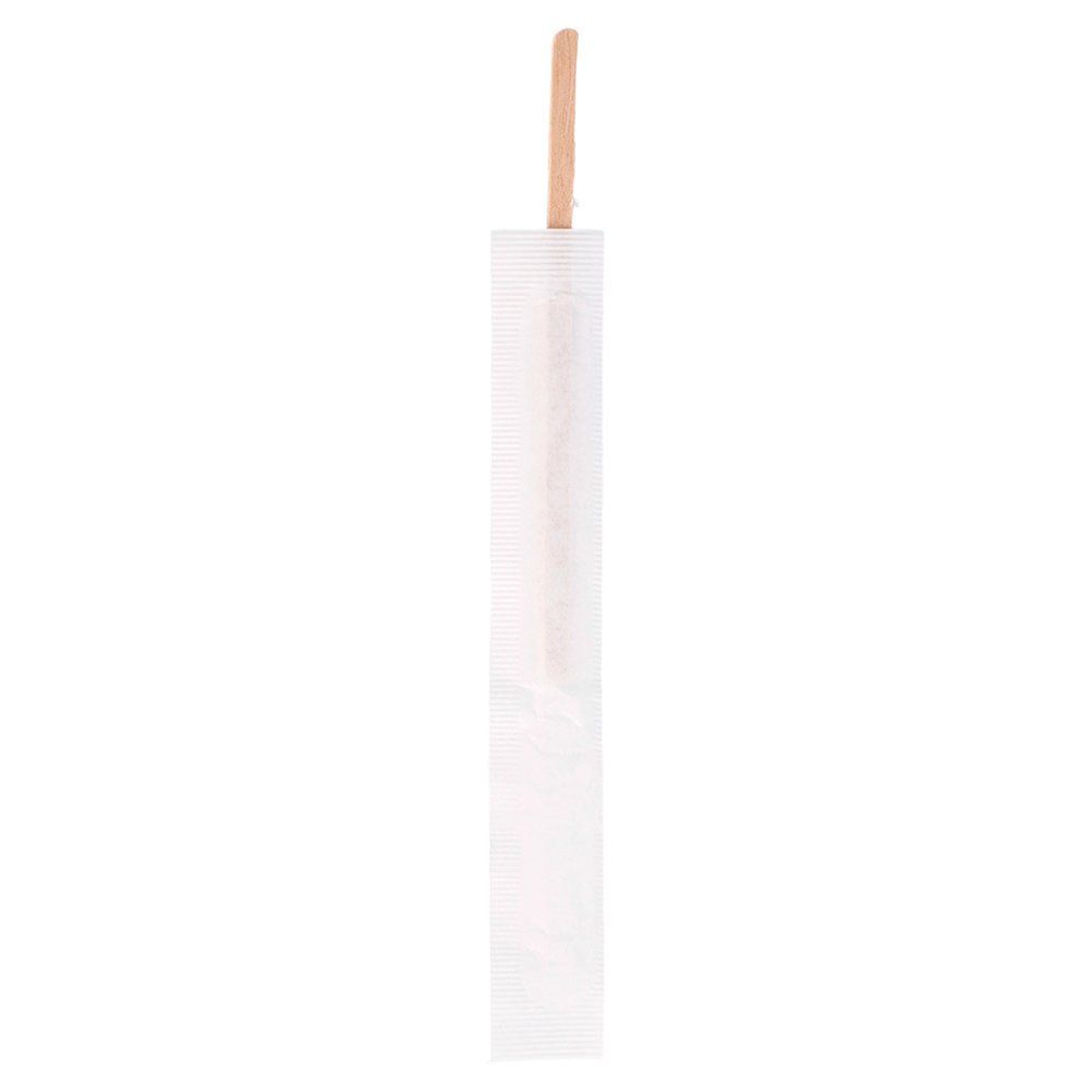 Agitateurs en bois naturel sous sachet individuel 11,4cm - par 1000 Agitateurs en bois naturel sous sachet individuel 11,4cm - par 1000