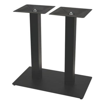 Pietement double Entry Ht72 en acier noir pour table intérieure 110x70 cm maxi