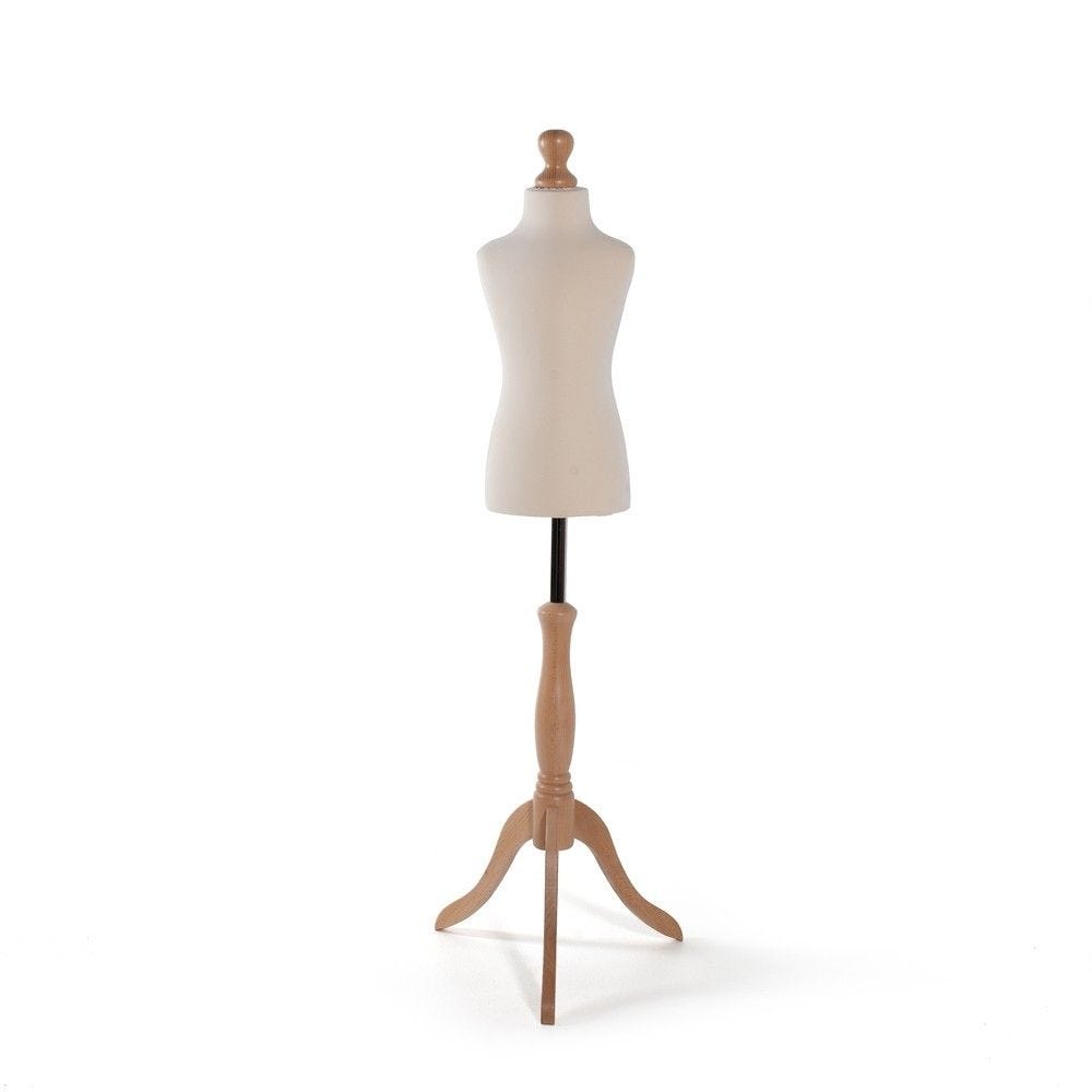 Buste enfant couture 3/4 ans pied tripode - écru Buste enfant couture 3/4 ans pied tripode - écru