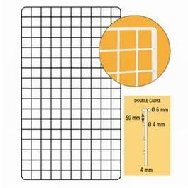 Grille double cadre 200x80cm - blanc Grille double cadre 200x80cm - blanc