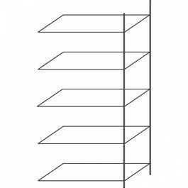 Rayonnage élément suivant 5 tablettes Rayonnage élément suivant 5 tablettes