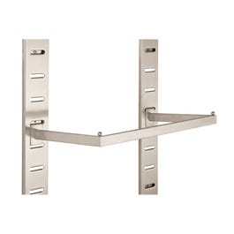 Guidon de penderie L90cm pour fond rainuré - tube rectangulaire 31x13mm - nickel Guidon de penderie L90cm pour fond rainuré - tube rectangulaire 31x13mm - nickel