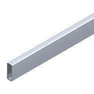 Tube rectangle QV Alias chromé L60cm 38x13mm Tube rectangle QV Alias chromé L60cm 38x13mm