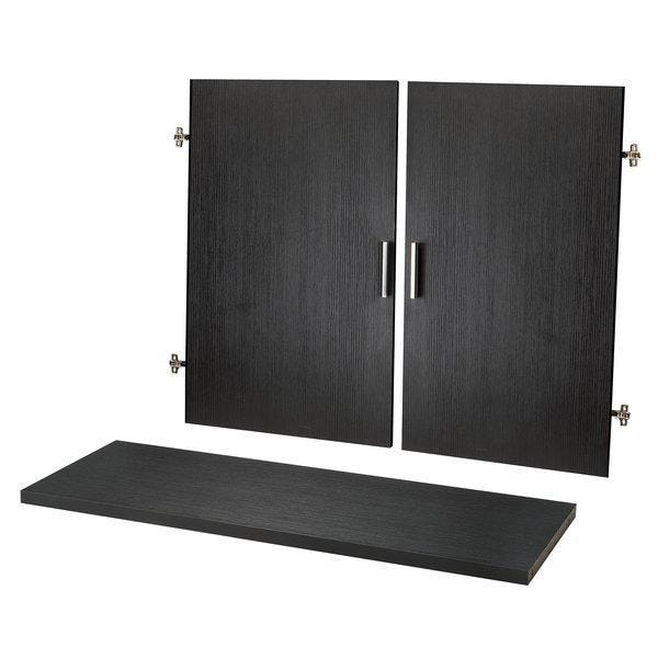 2 Portes + étagère Flexia noir Vintage L.114xP.2xH93cm 2 Portes + étagère Flexia noir Vintage L.114xP.2xH93cm