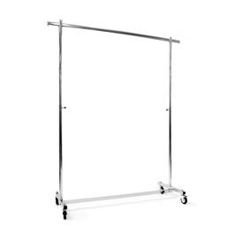 Portant droit pliant solide L150cm - hauteur réglable de 118 à 190cm – chromé Portant droit pliant solide L150cm - hauteur réglable de 118 à 190cm – chromé