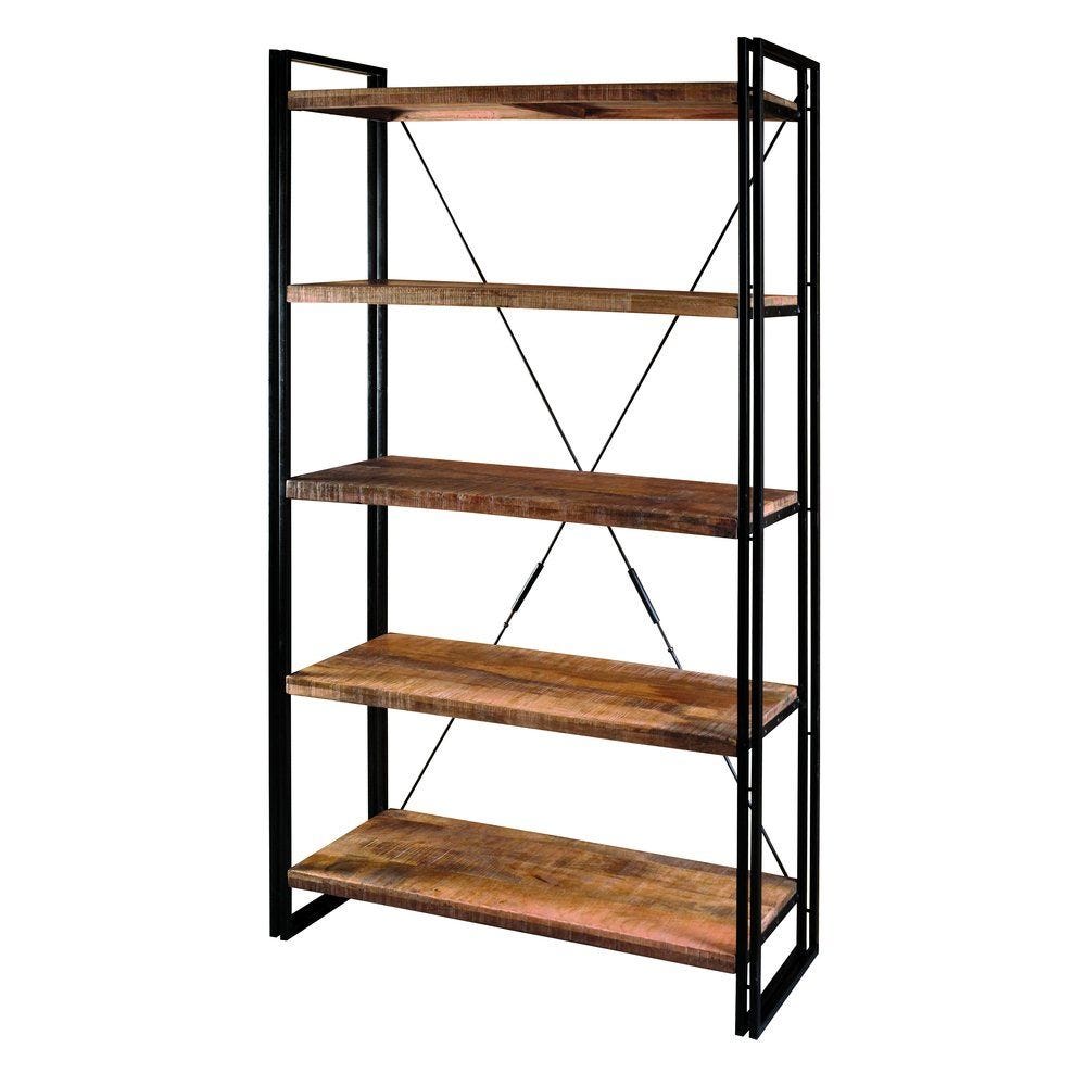 Etagère Amsterdam 5 niveaux bois/métal L120 x P40 x H200cm Etagère Amsterdam 5 niveaux bois/métal L120 x P40 x H200cm