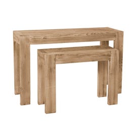 Console Westside L118xP39xH75cm + L79xP29xH60cm - aspect vieilli - par 2 Console Westside L118xP39xH75cm + L79xP29xH60cm - aspect vieilli - par 2