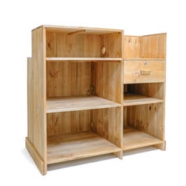 Comptoir accueil Westside L119xP59xH110cm - pin vieilli miel Comptoir accueil Westside L119xP59xH110cm - pin vieilli miel