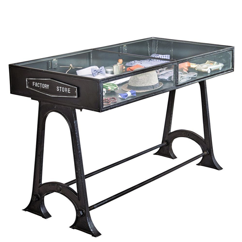 Table vitrine New York L143 x P70 x H90cm Table vitrine New York L143 x P70 x H90cm