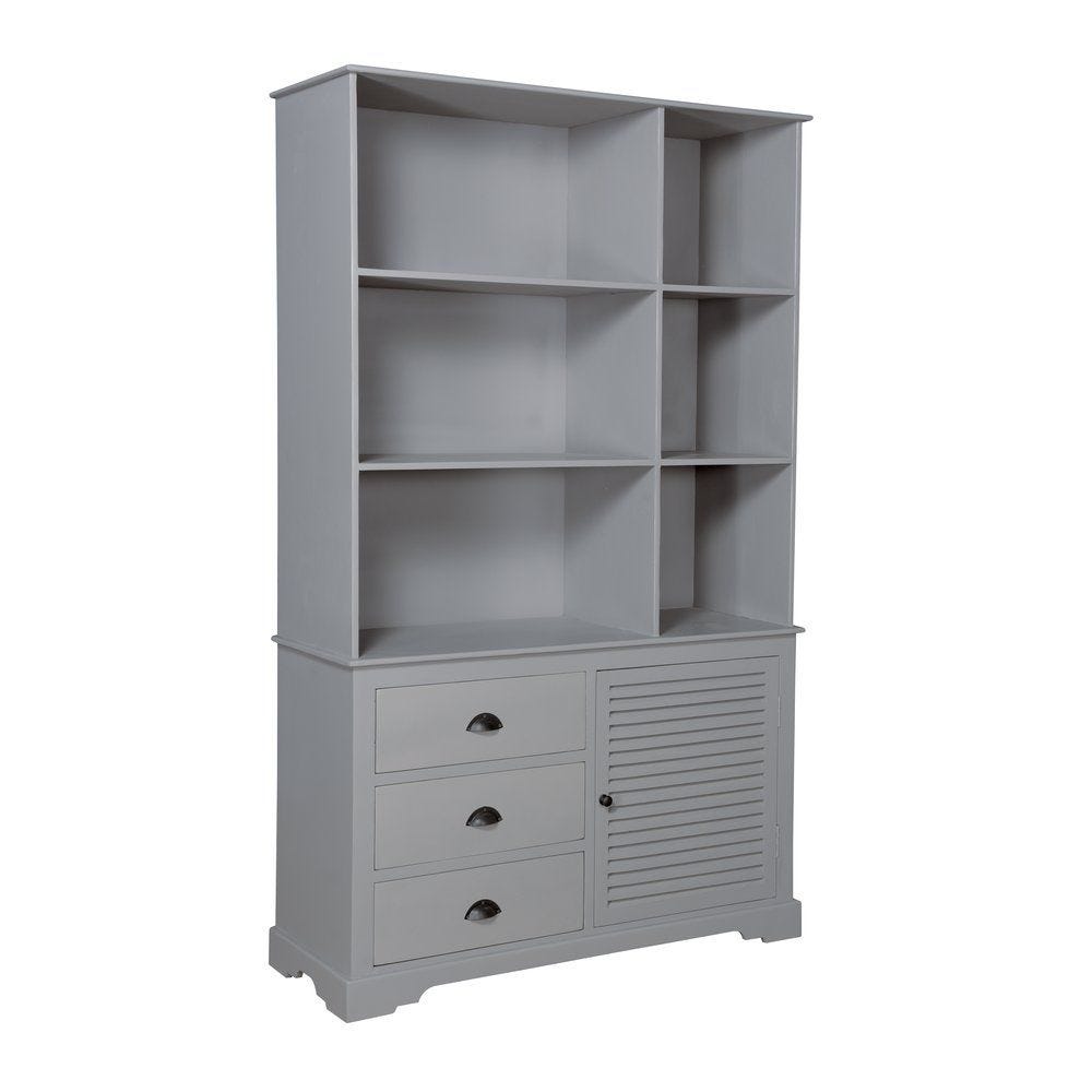 Armoire Romantic grey bois gris L120 x P45 x H200 cm Armoire Romantic grey bois gris L120 x P45 x H200 cm