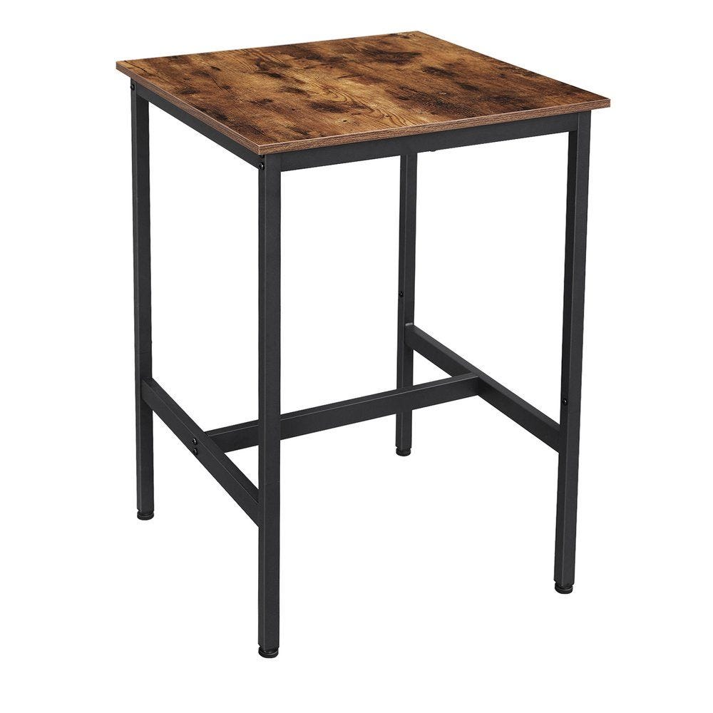 Table haute bois et métal L60 x P60 x H90 cm Table haute bois et métal L60 x P60 x H90 cm