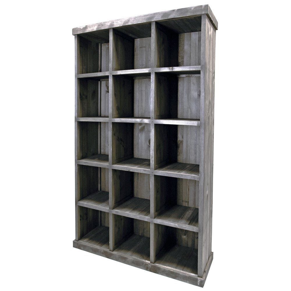 Armoire 15 cases L117 x P38 x H200cm gris clair Armoire 15 cases L117 x P38 x H200cm gris clair