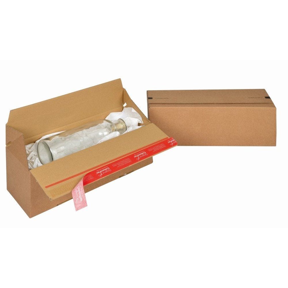 Boîte d'expédition antiforçage fond auto Eurobox L 394x144x137mm - par 10 Boîte d'expédition antiforçage fond auto Eurobox L 394x144x137mm - par 10
