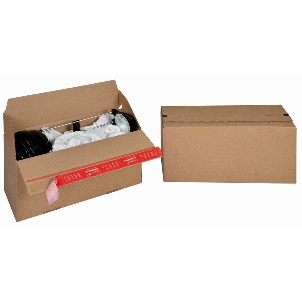 Boîte d'expédition antiforçage fond auto Eurobox L 394x144x187mm - par 10 Boîte d'expédition antiforçage fond auto Eurobox L 394x144x187mm - par 10
