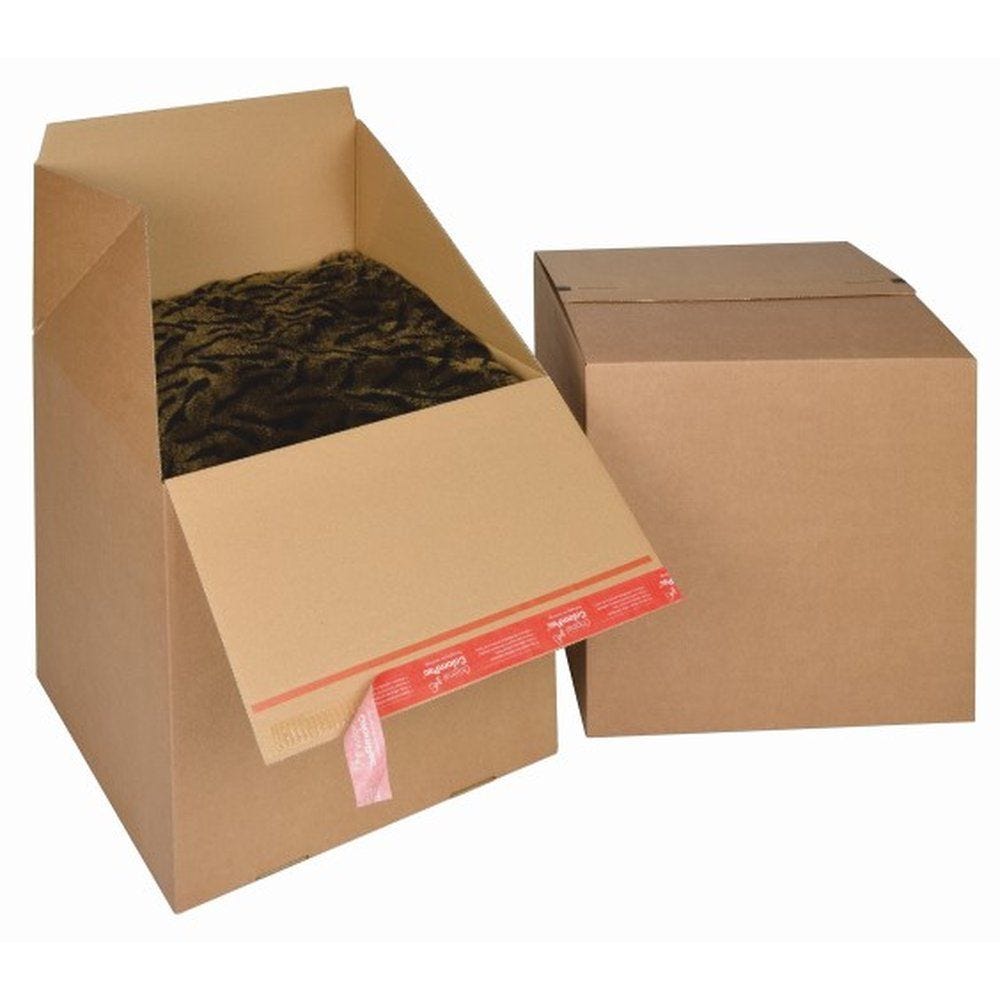 Boîte d'expédition antiforçage fond auto Eurobox L 394x394x387mm - par 10 Boîte d'expédition antiforçage fond auto Eurobox L 394x394x387mm - par 10