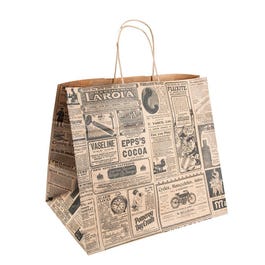 Sac kraft brun traiteur "Times" poignées torsadées 26+14x32cm - par 250 Sac kraft brun traiteur "Times" poignées torsadées 26+14x32cm - par 250