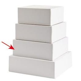 Boîte patissière en carton blanc 22x22x8cm - par 50 Boîte patissière en carton blanc 22x22x8cm - par 50