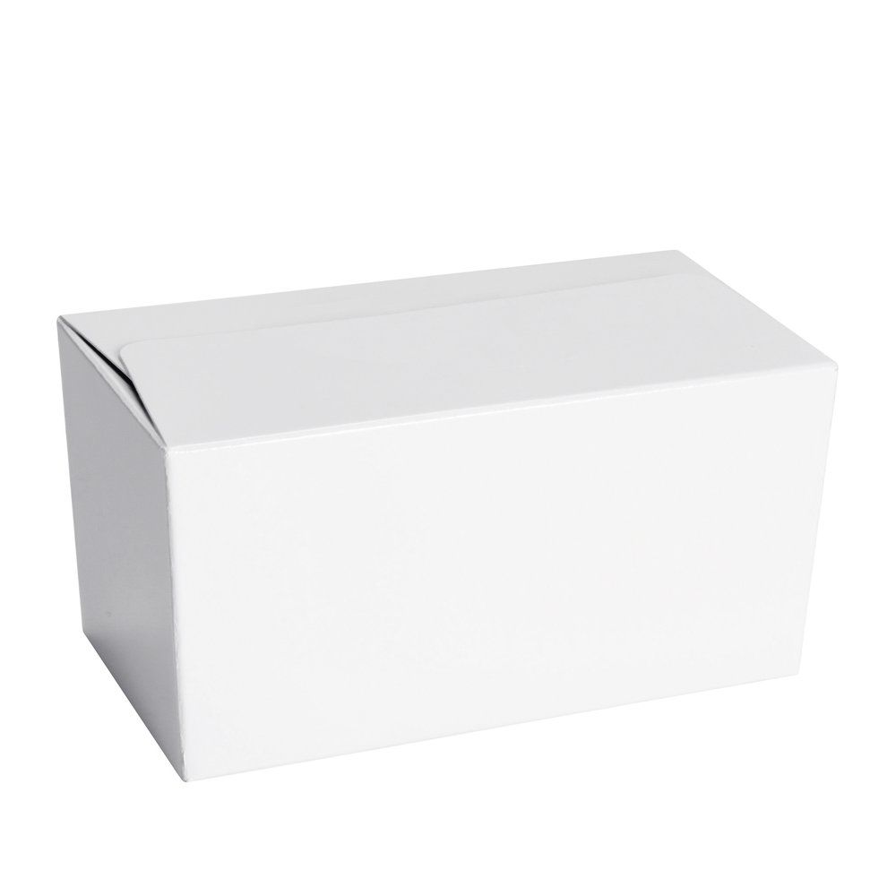 Ballotin en carton blanc intérieur blanc 250g 12x6x6cm - par 50 Ballotin en carton blanc intérieur blanc 250g 12x6x6cm - par 50