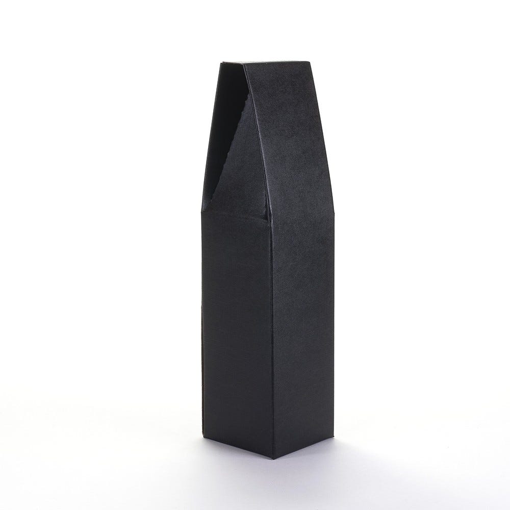 Boîte 1 bouteille noir 9x9x37cm - par 10 Boîte 1 bouteille noir 9x9x37cm - par 10