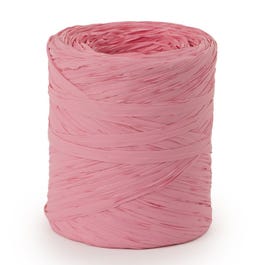 Raphia synthétique rose pastel en 15mmx200m Raphia synthétique rose pastel en 15mmx200m