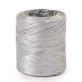 Raphia synthétique synthétique argent en 15mm x200m Raphia synthétique synthétique argent en 15mm x200m