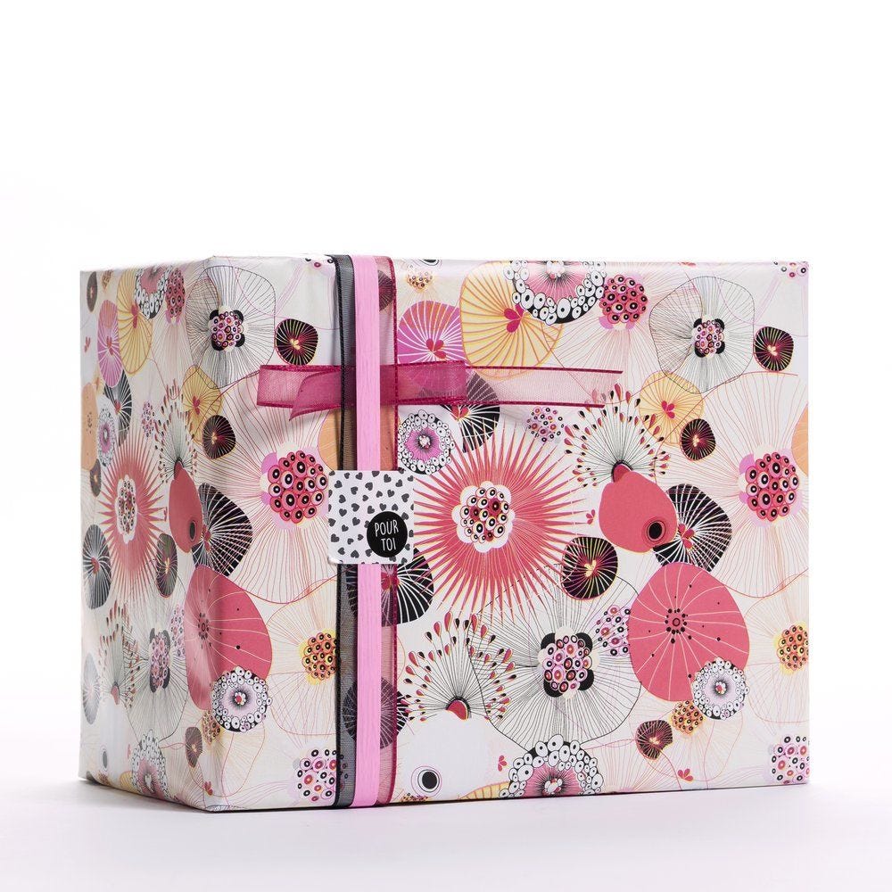 Papier cadeau fleurs vintage en 0,70x50 m Papier cadeau fleurs vintage en 0,70x50 m