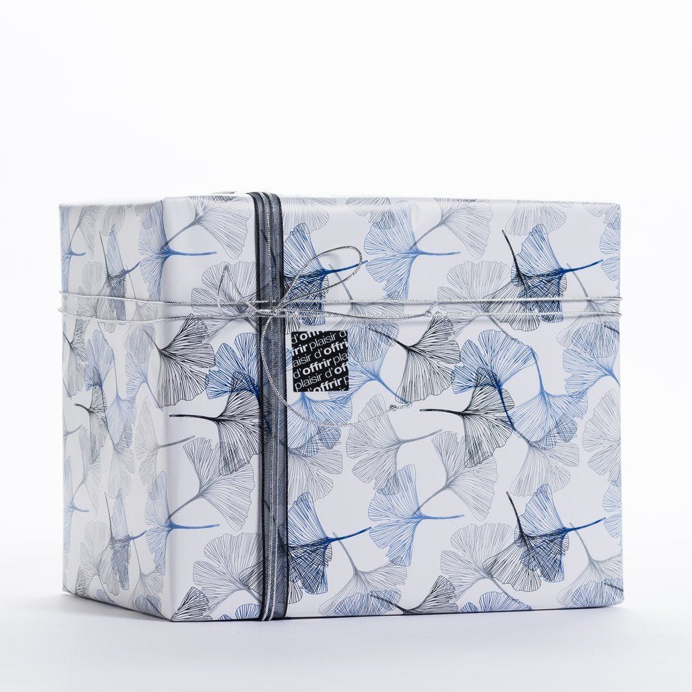 Papier cadeau feuilles de gingko en 0,70x50 m Papier cadeau feuilles de gingko en 0,70x50 m