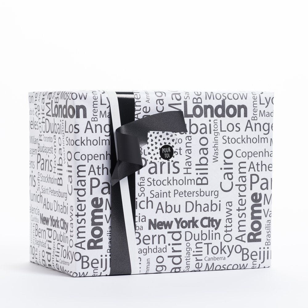 Papier cadeau City gris en 0.70x100 m Papier cadeau City gris en 0.70x100 m