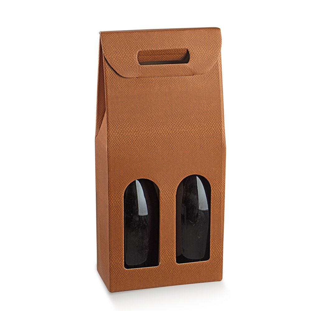 Boîte 2 bouteilles Skin désert 18x9x38,5cm - par 10 Boîte 2 bouteilles Skin désert 18x9x38,5cm - par 10