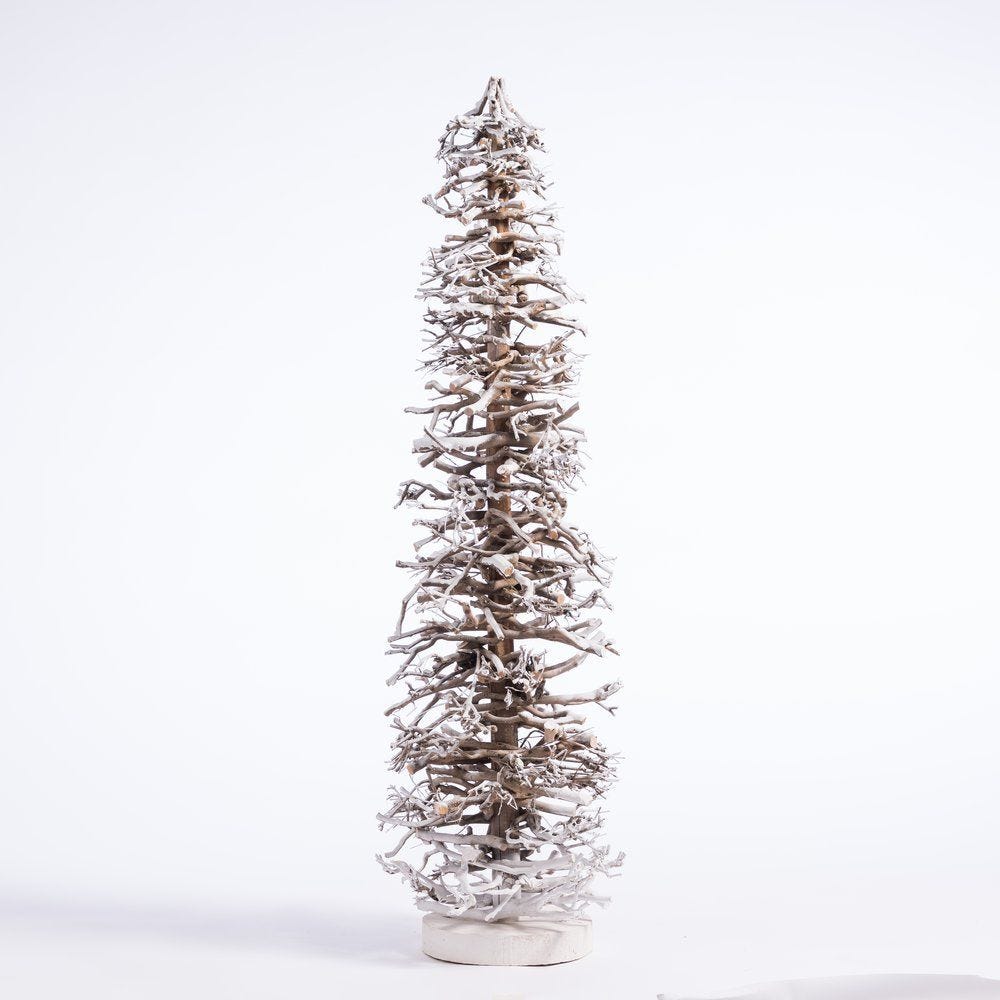 Arbre racines enneigé Ø 40 x H 140 cm Arbre racines enneigé Ø 40 x H 140 cm