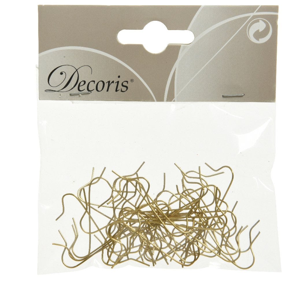 Attaches boules de Noël or - sachet de 50 Attaches boules de Noël or - sachet de 50