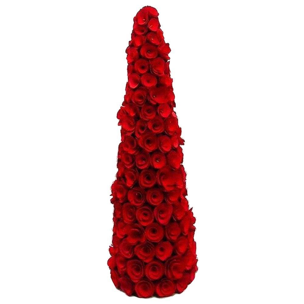 Cône de roses rouges Ø 19 X H 60 cm Cône de roses rouges Ø 19 X H 60 cm