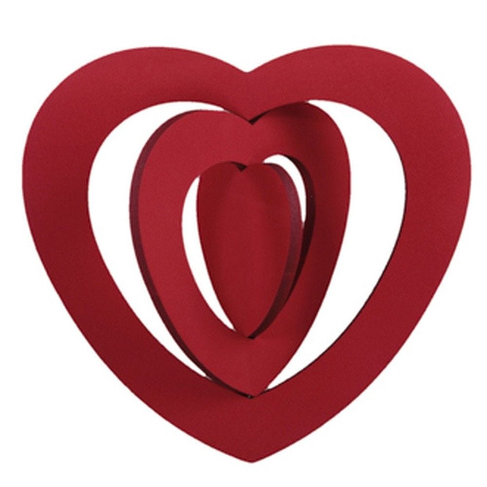 Coeur 3D suspendu en mousse Ø30 cm Coeur 3D suspendu en mousse Ø30 cm