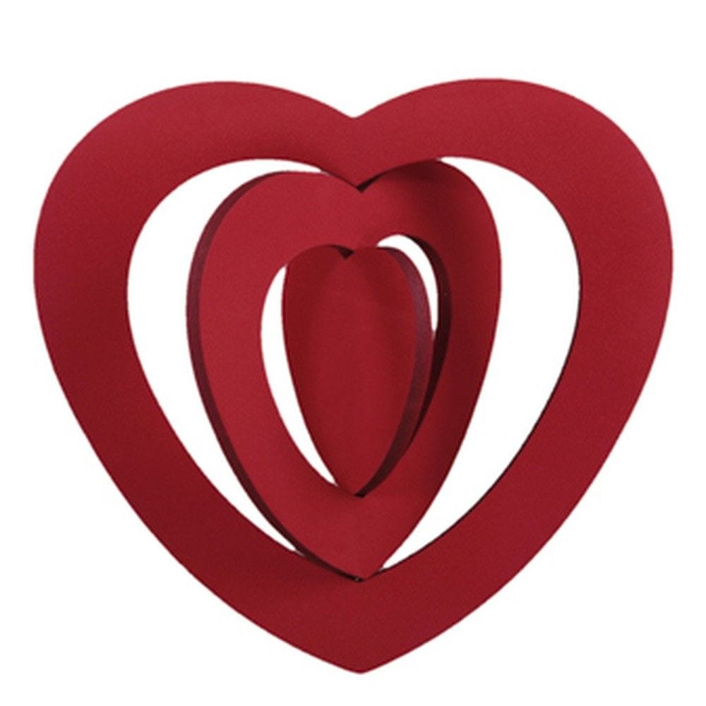 Coeur 3D suspendu en mousse Ø40 cm Coeur 3D suspendu en mousse Ø40 cm